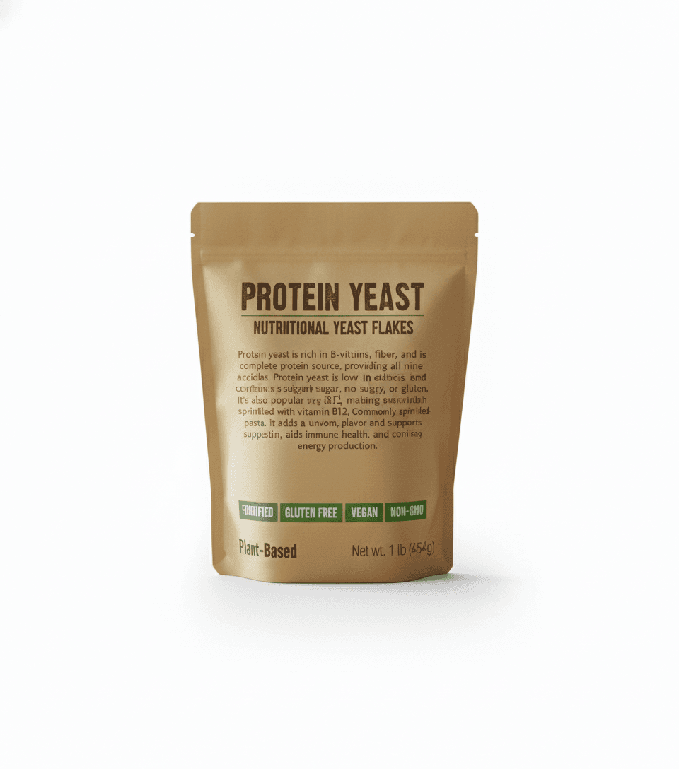 Protein Yeast back label